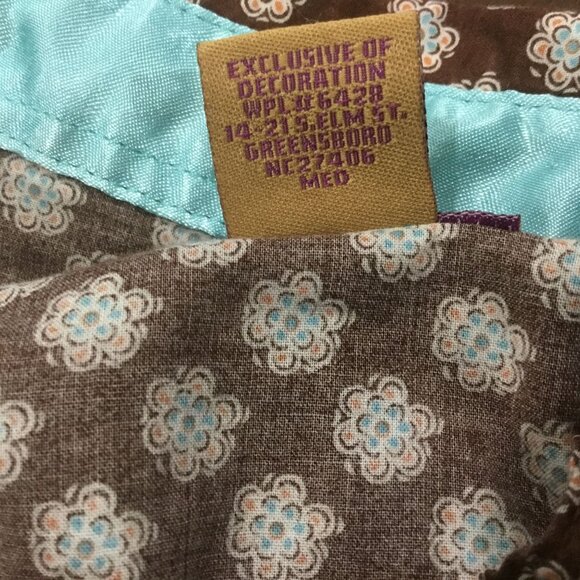 Wrangle Brown Turquoise Flower Print Western Yoke Snap Closure Cotton Blouse XXL - Picture 8 of 8